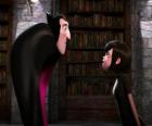 The young girl Mavis with his father, the count Dracula