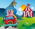 Clown in car