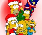 The Simpsons wishing you a Merry Christmas