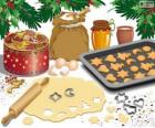 Preparing Christmas biscuits