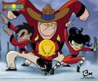 The four young monks, protagonists of Xiaolin Showdown