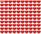 100 hearts, a hundred hearts to celebrate Valentine's Day, Saint Valentine's Day