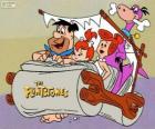 The Flintstones's vehicle, car with stone wheels that moves with the feet of the occupants