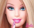 Barbie is painted lips