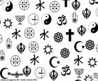 Some symbols of different world religions