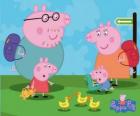 Peppa Pig and her family