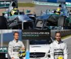 AMG Mercedes Petronas F1 Team 2013, Nico Rosberg and Lewis Hamilton