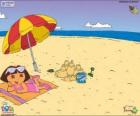 Dora on the beach