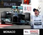 Nico Rosberg celebrates his victory in the Grand Prix of Monaco 2013