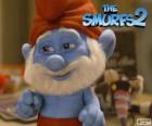 Papa Smurf, the leader of the Smurfs