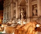 Image of the Trevi Fountain at night, Rome, Italy