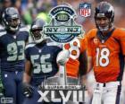 Super Bowl 2014. Seattle Seahawks vs Denver Broncos. MetLife Stadium, New Jersey, on February 2, 2014