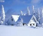 Snowy house