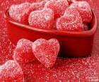 Wine gum hearts
