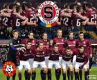 Sparta Prague, champion of the Czech league soccer, Gambrinus Liga 2013-2014