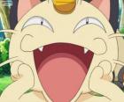 Meowth, a Pokemon very playful