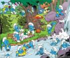 The Smurfs in the river