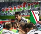 Legia Warsaw, champion of the Polish football league Ekstraklasa 2013-2014