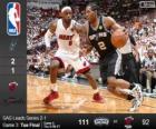 2014 NBA The Finals, 3rd match, San Antonio Spurs 111 - Miami Heat 92