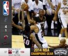 2014 NBA The Finals, 5th match, Miami Heat 87 - San Antonio Spurs 104