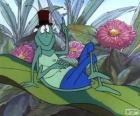 Flip the grasshopper with his top hat