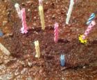 Chocolate cake with candles