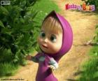 Masha, the little girl, the main character of Masha and the Bear