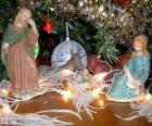 The Nativity scene figurines