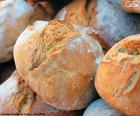 Country bread in a market