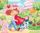 Strawberry Shortcake with her pets