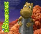 T-900 is a robot played by Tasha. In one of the adventures of The Backyardigans