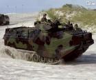 The Assault Amphibious Vehicle, AAV-7A1, is an armoured vehicle used for the  troop transport