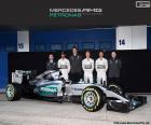 Team formed by Lewis Hamilton, Nico Rosberg and the new Mercedes AMG W06 Hybrid, 2015