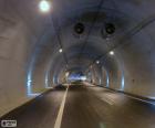 Inside of to a road tunnel