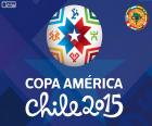 Logo of the 2015 Copa America Chile. Football competition between national teams of South America from June 11 to July 4 in 2015 in Chile