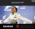 Lewis Hamilton celebrates his victory in the 2015 Bahrain Grand Prix