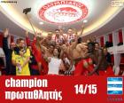 Olympiacos FC, champion of Greek football league, Super League 2014-2015