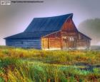 The historic TA Moulton barn is over 100 years old, Wyoming, U.S