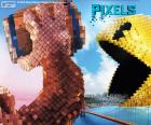 Pac-Man and Donkey Kong attacking the Earth in the film Pixels