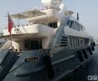 Large yacht of luxury moored in the Harbour