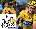 Chris Froome, British cyclist of team Sky, champion of the Tour de France 2015 and 2013