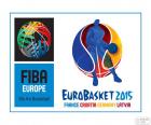 EuroBasket 2015 logo. European Championships of FIBA Eurobasket 2015. The championship will be held in four countries, Germany, Croatia, France and Latvia