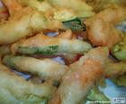 Vegetable tempura, are vegetables breaded and fried