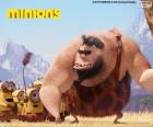 Minions with the caveman another of their former masters, before accidentally killing