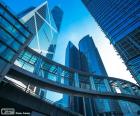 Modern office buildings in the centre of Hong Kong