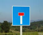 Vertical signs no through road