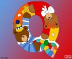 A couple of bears forming the letter Q