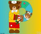 Two artists bears forming the letter P