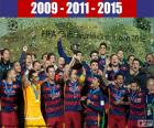 FC Barcelona, champion of the 2015 FIFA Club World Cup, defeating River Plate