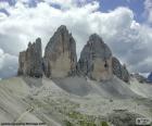The Tre Cime di Lavaredo, one of the groups mountain best known from the Alps, Italy